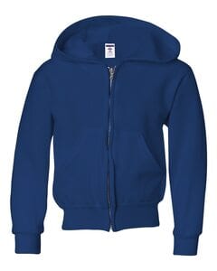 JERZEES 993BR - NuBlend® Youth Full-Zip Hooded Sweatshirt Royal blue