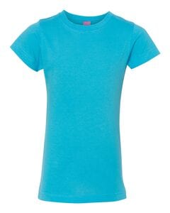 LAT 2616 - Girls' Fine Jersey Longer Length T-Shirt Aqua