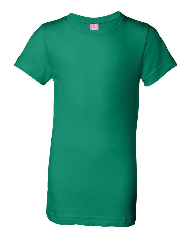 LAT 2616 - Girls' Fine Jersey Longer Length T-Shirt