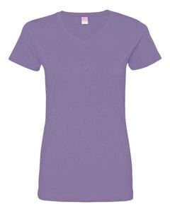 LAT 3507 - Ladies' Fine Jersey V-NeckT-Shirt Lavender