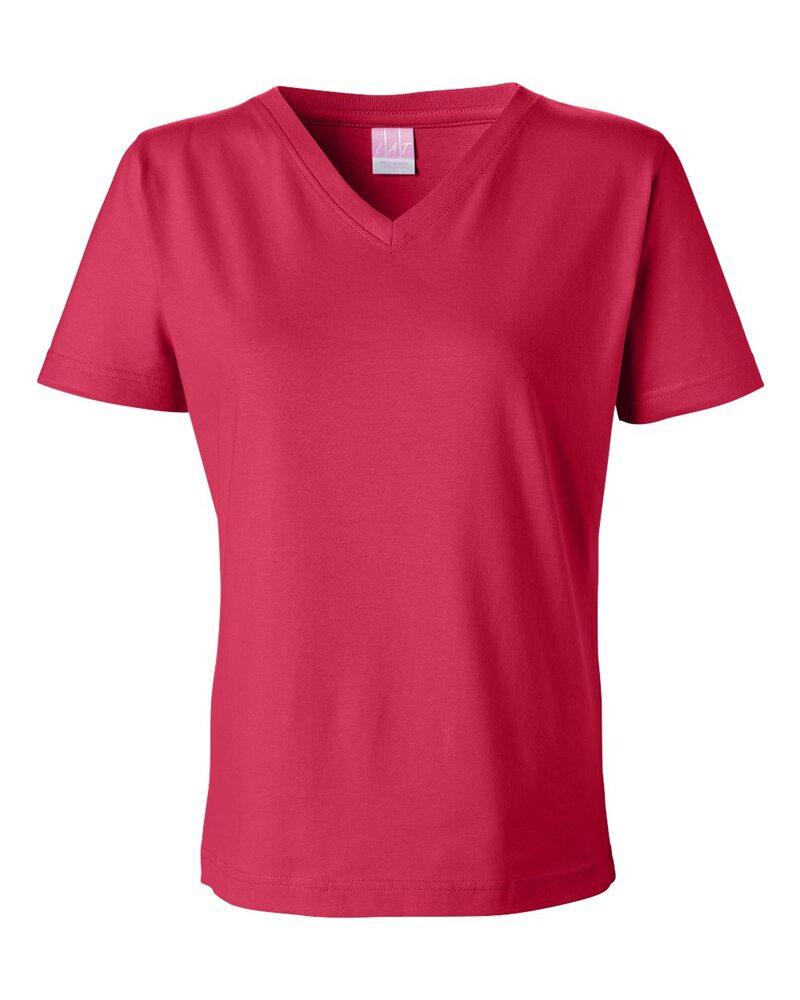 LAT 3587 - Ladies' Short Sleeve V-Neck T-Shirt