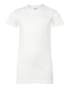 LAT 3616 - Junior Fit Fine Jersey Longer Length T-Shirt White