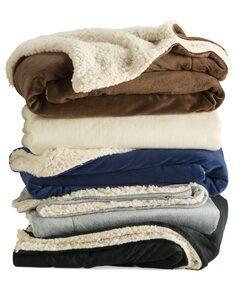 Liberty Bags 8712 - Alpine Fleece Micro Mink Sherpa Blanket Cream