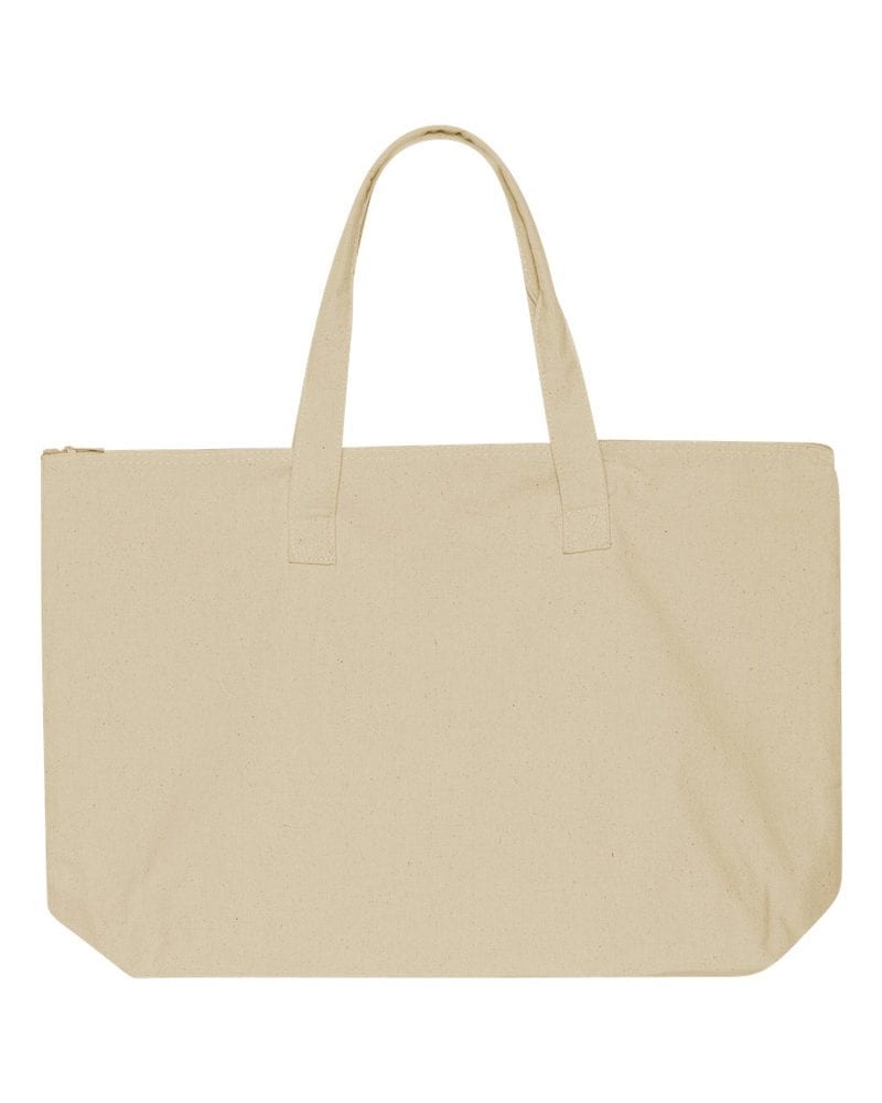 Liberty Bags 8863 - 10 Ounce Canvas Tote with Zipper Top Closure