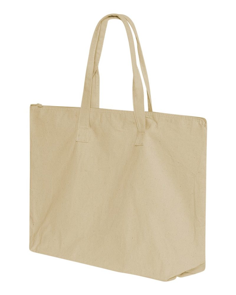 Liberty Bags 8863 - 10 Ounce Canvas Tote with Zipper Top Closure