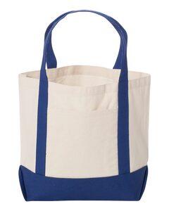 Liberty Bags 8867 - Seaside Small Cotton Canvas Boater Tote Royal blue