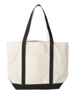 Liberty Bags 8872 - 16 Ounce Cotton Canvas Tote Natural/ Black