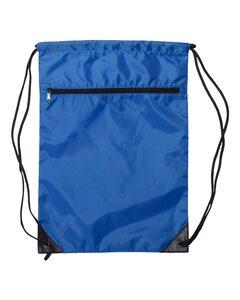 Liberty Bags 8888 - Denier Nylon Zippered Drawstring Backpack Royal blue
