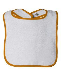Rabbit Skins 1003 - Infant Terry Snap Bib w/ Contrast Color Binding Gold