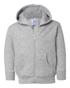 Rabbit Skins 3346 - Toddler Hooded Full-Zip Sweatshirt Heather