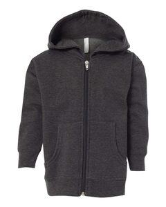 Rabbit Skins 3346 - Toddler Hooded Full-Zip Sweatshirt Vintage Smoke