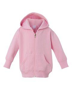 Rabbit Skins 3446 - Infant Hooded Full-Zip Sweatshirt Pink