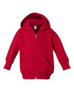 Rabbit Skins 3446 - Infant Hooded Full-Zip Sweatshirt Red