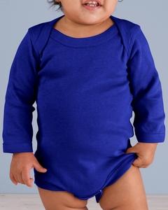 Rabbit Skins 4411 - Infant Long Sleeve Lap Shoulder Creeper Royal blue