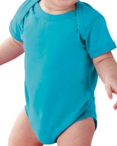 Rabbit Skins 4424 - Fine Jersey Infant Lap Shoulder Creeper Turquoise