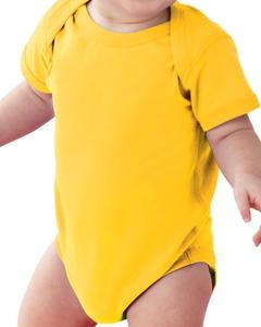 Rabbit Skins 4424 - Fine Jersey Infant Lap Shoulder Creeper Yellow