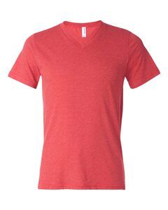 Bella+Canvas 3415 - Unisex Triblend V-Neck T-Shirt Red Triblend