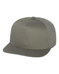 Yupoong 6007 - Five-Panel Flat Bill Cap Grey