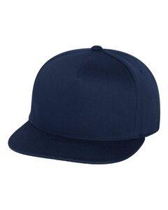 Yupoong 6007 - Five-Panel Flat Bill Cap Navy