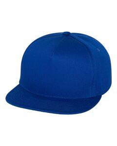 Yupoong 6007 - Five-Panel Flat Bill Cap Royal Blue