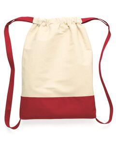 Liberty Bags 8876 - Cotton Canvas Contrast Bottom Drawstring Backpack