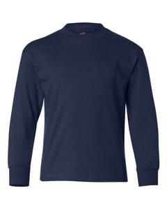 Hanes 5546 - Youth Tagless® Long Sleeve T-Shirt Navy