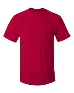 Hanes 5590 - T-Shirt with a Pocket Deep Red