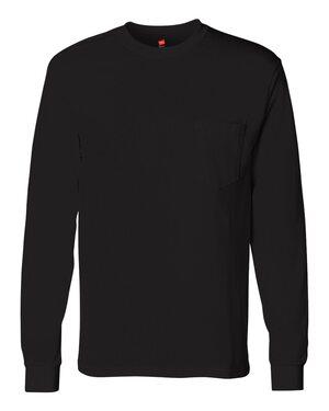 Hanes 5596 - Tagless® Long Sleeve T-Shirt with a Pocket