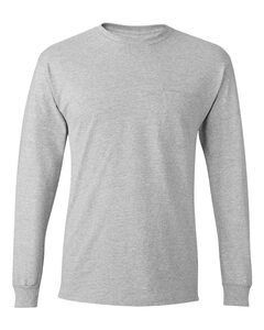 Hanes 5596 - Tagless® Long Sleeve T-Shirt with a Pocket Light Steel