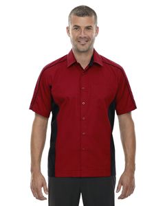 Ash City North End 87042T - Fuse Men's Color-Block Twill Shirts Classic Red