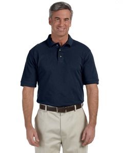 Harriton M200T - Tall 6 oz. Ringspun Cotton Piqué Short-Sleeve Polo Navy