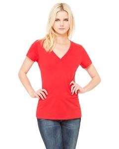 Bella+Canvas B6035 - Ladies Jersey Short-Sleeve Deep V-Neck T-Shirt