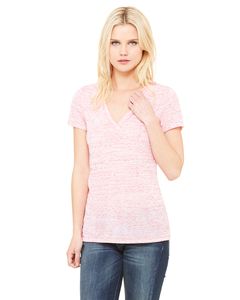 Bella+Canvas B6035 - Ladies Jersey Short-Sleeve Deep V-Neck T-Shirt