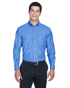 Harriton M600 - Mens Long-Sleeve Oxford with Stain-Release