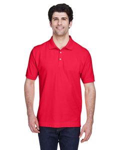 Devon & Jones D100 - Men's Pima Piqué Short-Sleeve Polo Red