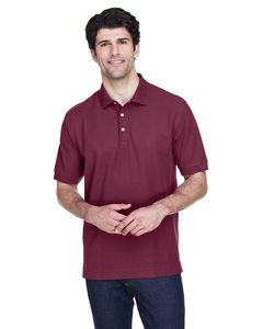 Devon & Jones D100 - Men's Pima Piqué Short-Sleeve Polo Burgundy