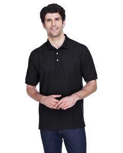 Devon & Jones D100 - Men's Pima Piqué Short-Sleeve Polo Black