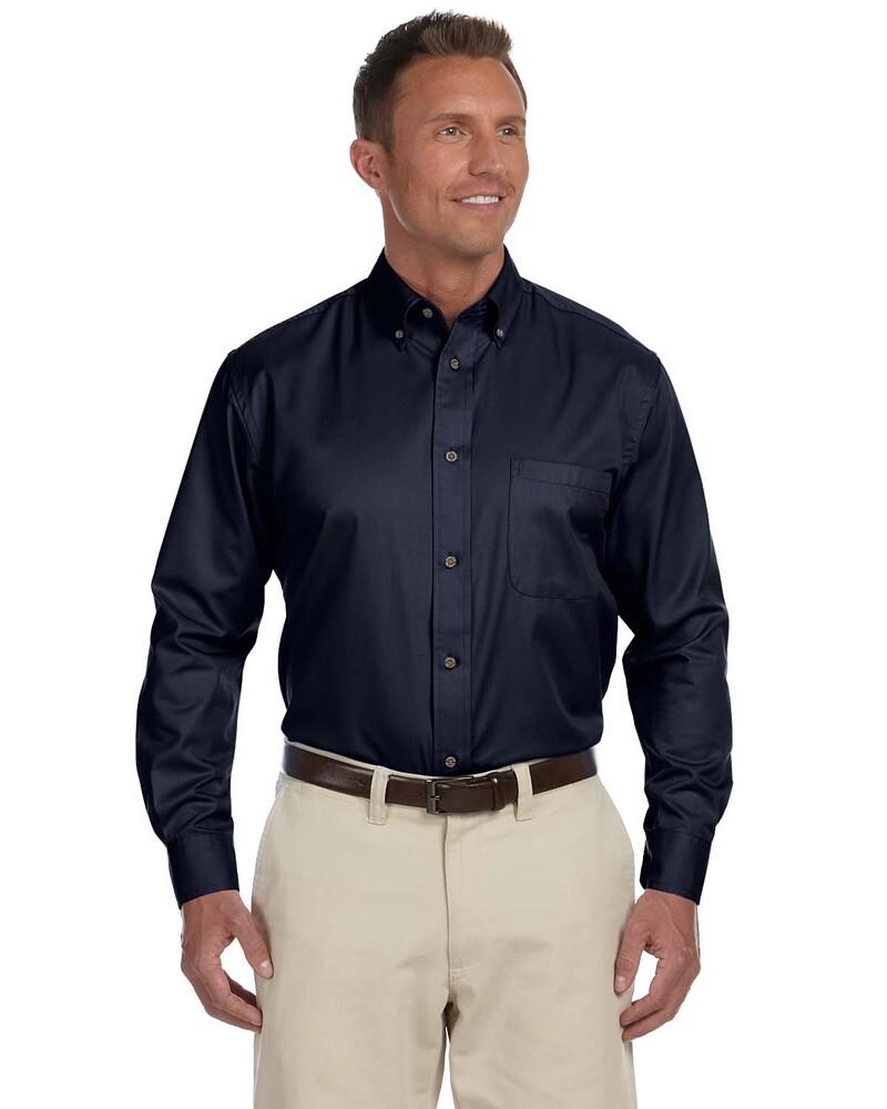 Harriton M500T - Men's Tall Easy Blend Long-Sleeve Twill