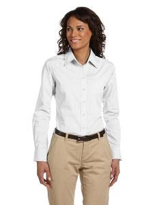 Harriton M510W - Ladies 3.1 oz. Essential Poplin White