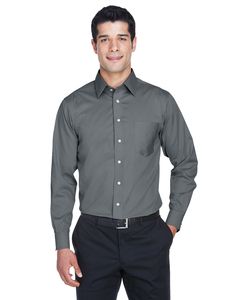 Devon & Jones DG530 - Men's Crown Collection Solid Stretch Twill Graphite