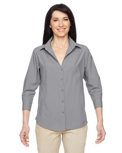 Harriton M610W - Ladies Paradise Three-Quarter Sleeve Performance Shirt