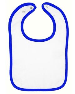 Rabbit Skins 1003 - Infants' Terry Snap Bib White/Royal