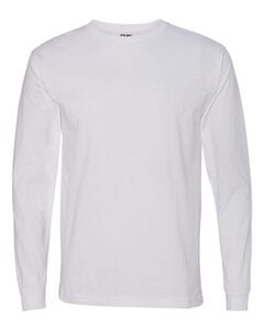 Bayside 5060 - USA-Made 100% Cotton Long Sleeve T-Shirt White