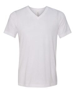 Bella+Canvas 3415 - Unisex Triblend V-Neck T-Shirt Solid White Triblend