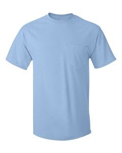 Hanes 5590 - T-Shirt with a Pocket Light Blue