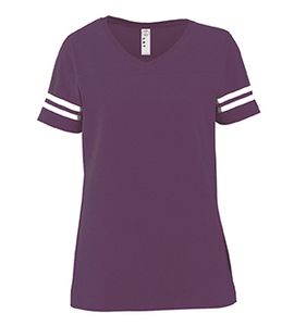 LAT 3537 - Ladies' Vintage Football T-Shirt Vintage Purple