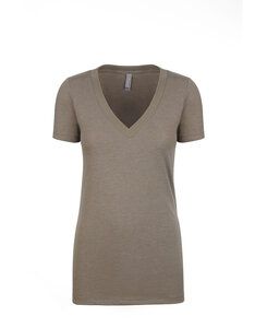 Next Level 6640 - Ladies' CVC Deep V Warm Grey