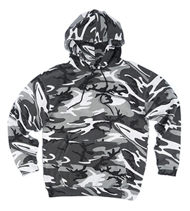Code Five 3969 - Adult Camouflage Hooded Pullover Sweatshirt Urban Woodland