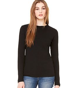 Bella+Canvas B6500 - Women's Jersey Long Sleeve Tee Black