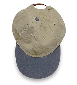 Adams LP102 - Optimum Khaki Crown Pigment Dyed Twill Cap Khaki/ Navy